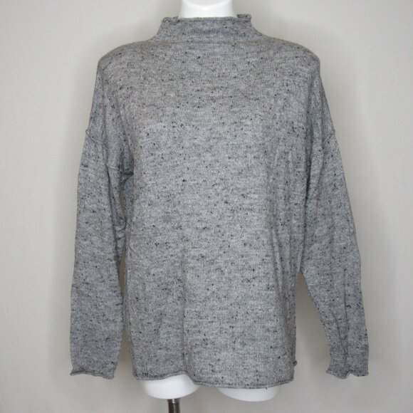 Madewell Gray Donegal Whitworth Mockneck Sweater Knit Women's L Large - Picture 5 of 8